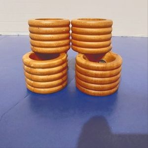 Set of 4 Wood Napkin Holders